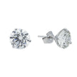 14K Gold Solitaire Round Diamond Stud Earrings 2.0ctw